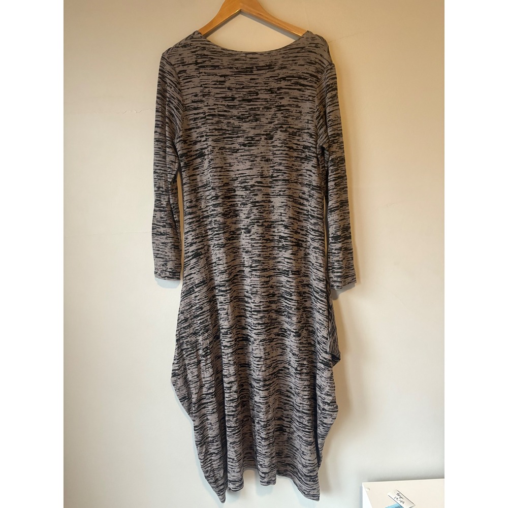 Bryn Walker Grey Space Dye Lantern Dress Long Sleeve‎ Asymmetrical Size Medium - Picture 6 of 6
